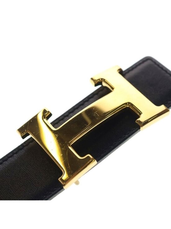 Hermes Constance Belt Taurillon Gold Leather Brown